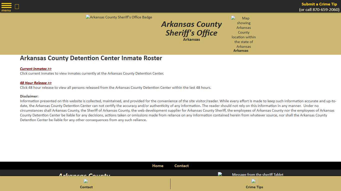 Roster Choose - Arkansas County Sheriff's Office, Arkansas